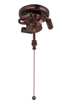 Fan Light Hardware Three Light Flush Mount in Mahogany Bronze (57|27447)