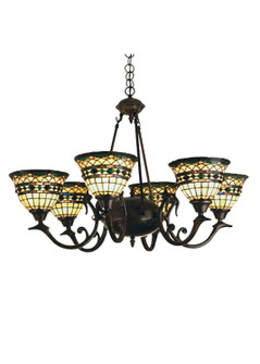 Tiffany Roman Six Light Chandelier in Craftsman Brown (57|27402)