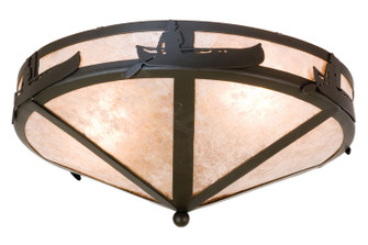 Canoe At Lake Two Light Flushmount in Timeless Bronze (57|26880)