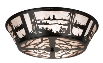Quiet Pond Four Light Flushmount in Textured Black (57|26223)