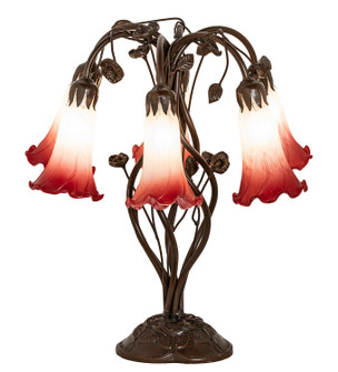 Red/White Six Light Table Lamp in Mahogany Bronze (57|255809)