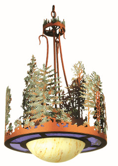 Pine Lake One Light Pendant in Rust/Green Trees (57|254471)