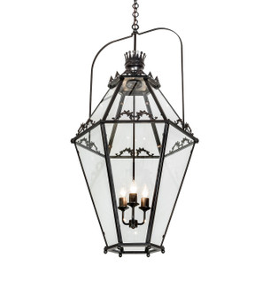 Carnaby Three Light Pendant in Black On Brass/Solar Black (57|253410)