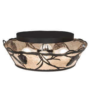 Whispering Pines Four Light Flushmount in Wrought Iron (57|252643)