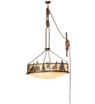 Lone Bear Six Light Pendant in Dark Burnished Antique Copper (57|252318)