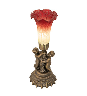 Seafoam/Cranberry One Light Mini Lamp in Antique Brass (57|251838)