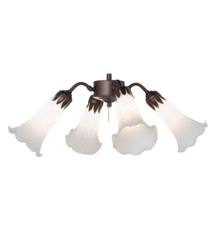 White Four Light Fan Light in Mahogany Bronze (57|247652)