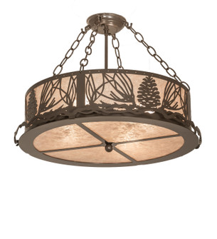 Mountain Pine Four Light Semi-Flushmount in Timeless Bronze (57|247465)
