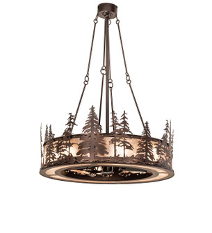 Tall Pines Eight Light Chandel-Air in Mahogany Bronze (57|246119)