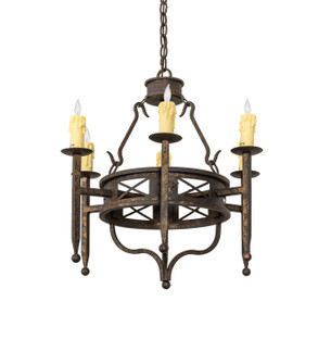 Jasmine Six Light Chandelier in Gothic Gold (57|243686)