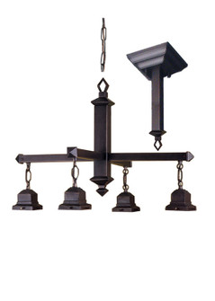 Mission Four Light Chandelier Hardware in Mahogany Bronze (57|24264)