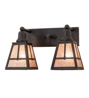 T'' Mission'' Two Light Vanity in Costello Black Hand Rubbed Iron (57|241072)