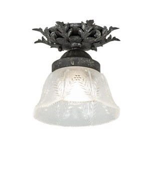 Fancy Floral One Light Flushmount in Pewter,Antique (57|239955)