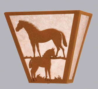 Mare & Foal Two Light Wall Sconce in Earth (57|23921)