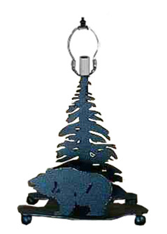 Lone Grizzly Bear One Light Table Base Hardware in Textured Black (57|23416)