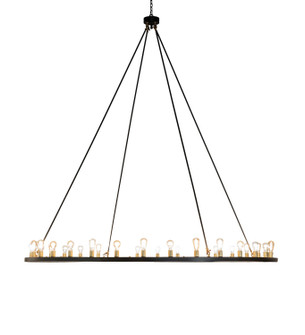 Loxley 32 Light Chandelier in Solar Black And Brushed Brass (57|233791)
