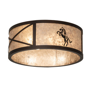 Black Stallion Four Light Flushmount in Mahogany Bronze And Solar Black (57|233537)