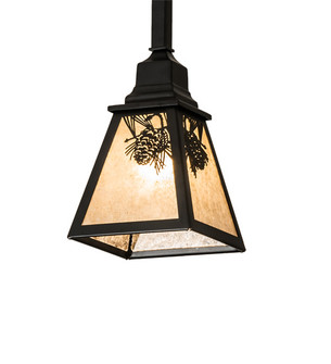 Winter Pine One Light Pendant in Satin Black Wrought Iron (57|232555)