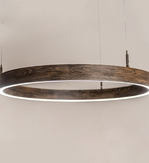 Anillo Halo LED Pendant in Florence Walnut (57|229991)