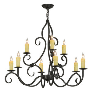 Clayton Nine Light Chandelier in Antique Iron Gate (57|228942)