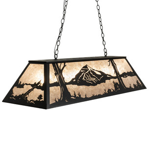 Mountain Range Nine Light Pendant in Textured Black (57|228717)