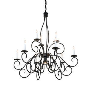 Grace Ten Light Chandelier in Blackwash (57|227102)