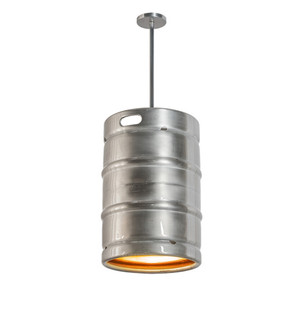 Keg One Light Pendant in Stainless Steel And Amber (57|224991)