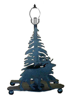 Lone Elk Table Base Hardware in Textured Black (57|22497)