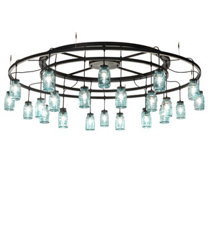 Mason Jar 24 Light Chandelier in Textured Black (57|224641)