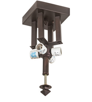 Moose Four Light Flushmount Hardware in Mahogany Bronze (57|215302)