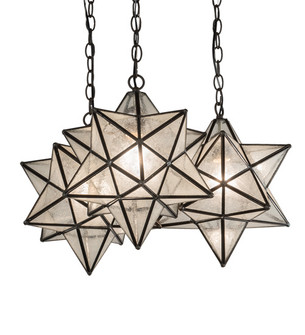 Moravian Star Three Light Pendant in Oil Rubbed Bronze (57|215080)