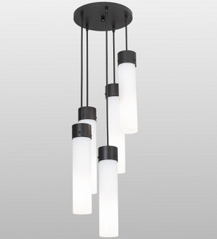 Cilindro Five Light Pendant in Solar Black (57|213444)