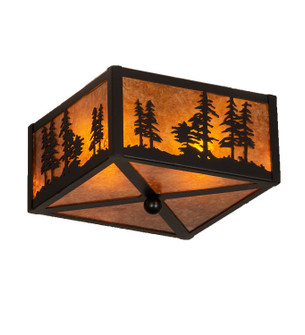 Tall Pines Two Light Flushmount in Black Satin Wrought Iron (57|213431)