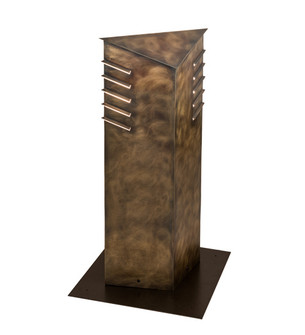 Aploks Four Light Bollard in Chemical Burnished Brass (57|213135)