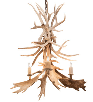 Antlers Four Light Chandelier in Antique Copper (57|212272)
