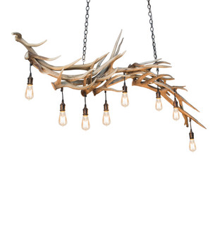 Antlers Eight Light Chandelier in Mahogany Bronze (57|212262)