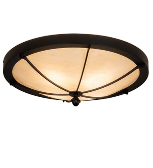 Dominga Four Light Flushmount in Black Satin Wrought Iron (57|210573)