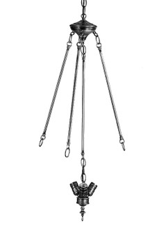 Inverted Pendant Hardware Three Light Chandelier Hardware in Natural Wood,Oil Rubbed Bronze (57|21036)