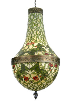 Morning Glory Eight Light Pendant in Antique Copper,Verdigris (57|20998)
