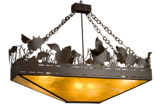 Flying Pigs Six Light Oblong Inverted Pendant in Cafe Noir (57|20766)