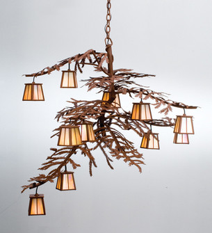 Pine Branch 12 Light Chandelier in Rust (57|205623)