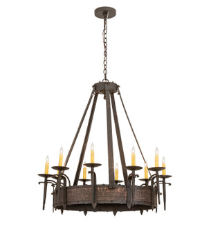 Costello Ten Light Chandelier in Chestnut (57|204202)