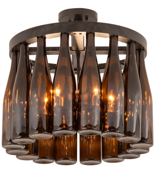 Tuscan Vineyard Five Light Chandelier in Textured Black (57|202857)