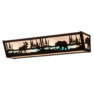 Moose & Black Bear Four Light Vanity in Mahogany Bronze (57|202033)