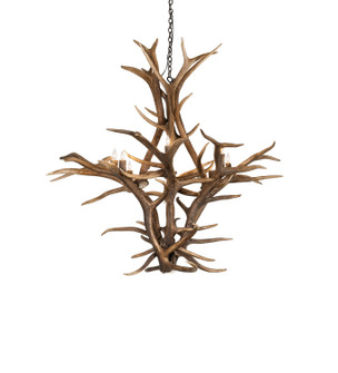 Antlers Eight Light Chandelier in Antique Copper (57|200435)