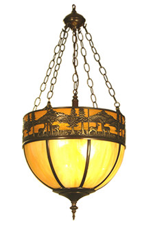 Deer Lodge Four Light Pendant in Mahogany Bronze (57|20005)