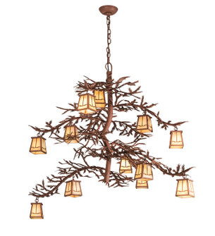Pine Branch 12 Light Chandelier in Rust (57|198769)