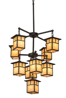 Hyde Park Nine Light Chandelier in Craftsman Brown (57|196321)