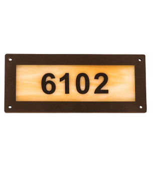 Personalized Street Address Personalized Number Plate in Mahogany Bronze (57|195165)