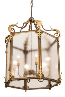 Ganser Six Light Pendant in Gilded Tobacco & Gold Highlights (57|194570)